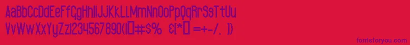 BlackSpoonР™xTraBold Font – Purple Fonts on Red Background