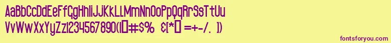 BlackSpoonР™xTraBold Font – Purple Fonts on Yellow Background