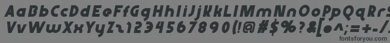 フォントAbraxeousitalic – 黒い文字の灰色の背景