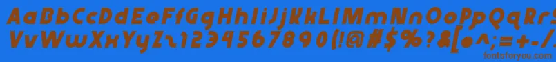 Abraxeousitalic-fontti – ruskeat fontit sinisellä taustalla