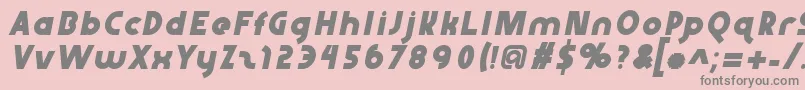 Fonte Abraxeousitalic – fontes cinzas em um fundo rosa