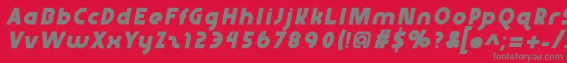 Abraxeousitalic Font – Gray Fonts on Red Background