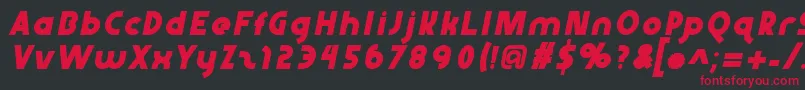 Abraxeousitalic Font – Red Fonts on Black Background