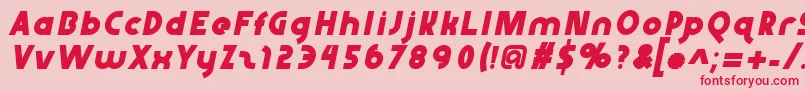 Abraxeousitalic Font – Red Fonts on Pink Background