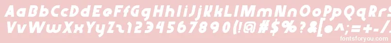 Abraxeousitalic Font – White Fonts on Pink Background