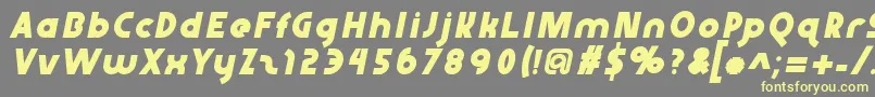 Abraxeousitalic Font – Yellow Fonts on Gray Background