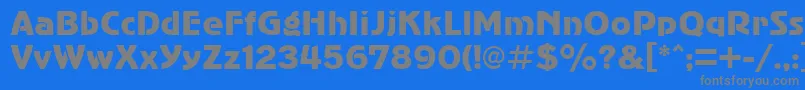 フォントAdverGothicPlain.001.001 – 青い背景に灰色の文字