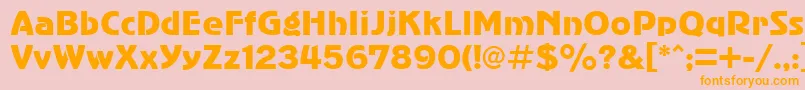 AdverGothicPlain.001.001 Font – Orange Fonts on Pink Background