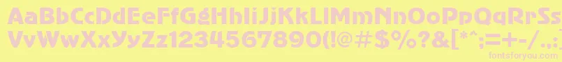 AdverGothicPlain.001.001 Font – Pink Fonts on Yellow Background