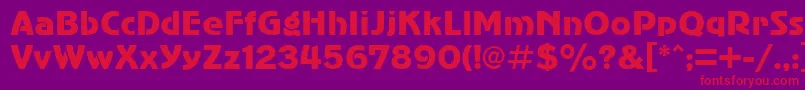 AdverGothicPlain.001.001 Font – Red Fonts on Purple Background