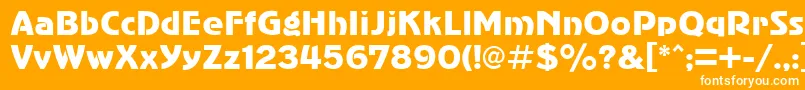 AdverGothicPlain.001.001 Font – White Fonts on Orange Background