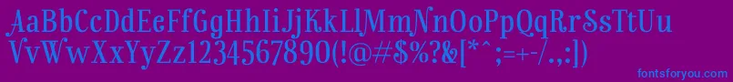 Rainbowmansion Font – Blue Fonts on Purple Background