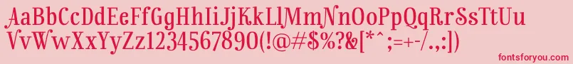 Rainbowmansion Font – Red Fonts on Pink Background