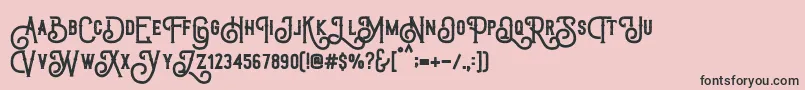 フォントTriumphWheelsRough – ピンクの背景に黒い文字
