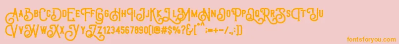 TriumphWheelsRough Font – Orange Fonts on Pink Background