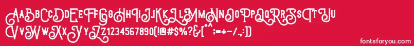 TriumphWheelsRough Font – White Fonts on Red Background