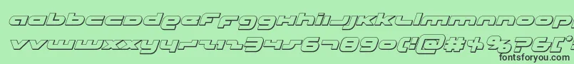 Unisol3Dital Font – Black Fonts on Green Background