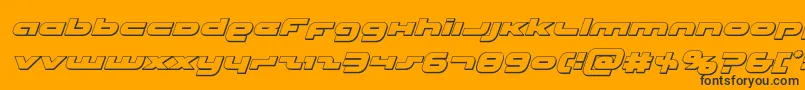 Unisol3Dital Font – Black Fonts on Orange Background