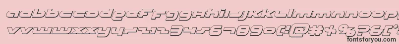 Unisol3Dital-Schriftart – Schwarze Schriften auf rosa Hintergrund