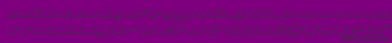 Unisol3Dital-Schriftart – Schwarze Schriften auf violettem Hintergrund