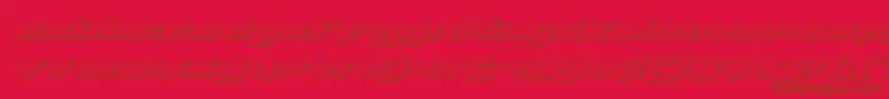 Unisol3Dital-Schriftart – Braune Schriften auf rotem Hintergrund