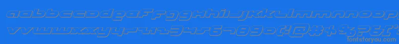 Unisol3Dital-fontti – harmaat kirjasimet sinisellä taustalla
