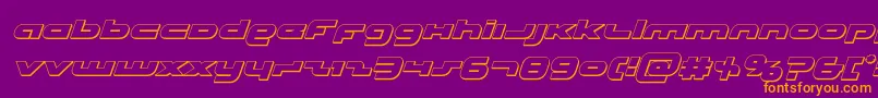 Unisol3Dital Font – Orange Fonts on Purple Background