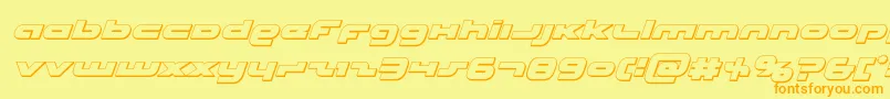 Шрифт Unisol3Dital – оранжевые шрифты на жёлтом фоне