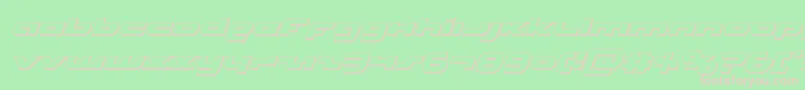 Unisol3Dital-fontti – vaaleanpunaiset fontit vihreällä taustalla