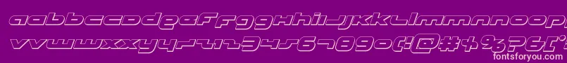 Unisol3Dital Font – Pink Fonts on Purple Background