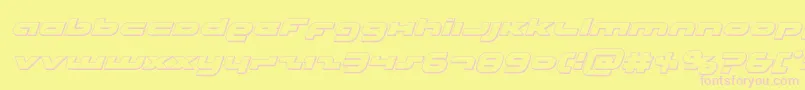 Шрифт Unisol3Dital – розовые шрифты на жёлтом фоне