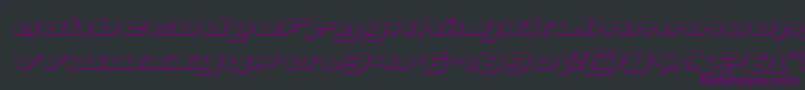 Unisol3Dital-fontti – violetit fontit mustalla taustalla