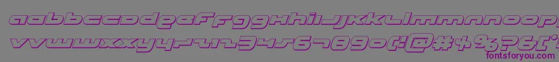 Шрифт Unisol3Dital – фиолетовые шрифты на сером фоне