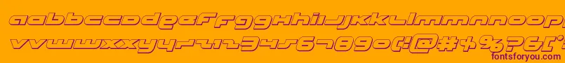 Шрифт Unisol3Dital – фиолетовые шрифты на оранжевом фоне