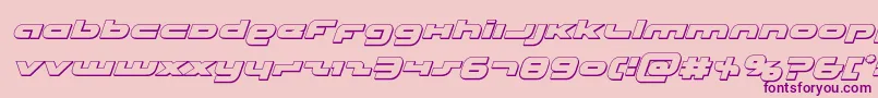 Unisol3Dital-Schriftart – Violette Schriften auf rosa Hintergrund