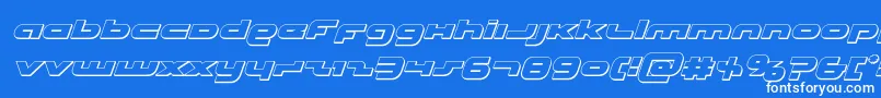 Unisol3Dital-fontti – valkoiset fontit sinisellä taustalla