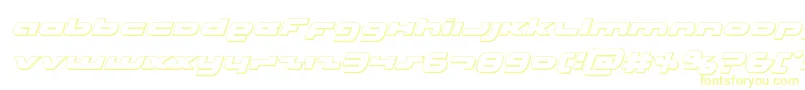 Шрифт Unisol3Dital – жёлтые шрифты