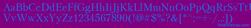 Petersburgctt Font – Blue Fonts on Purple Background