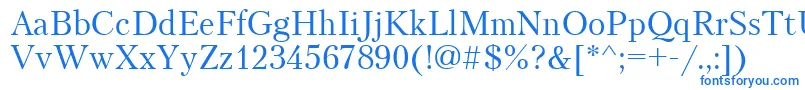 Petersburgctt-fontti – siniset fontit valkoisella taustalla
