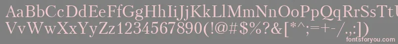 Petersburgctt-fontti – vaaleanpunaiset fontit harmaalla taustalla