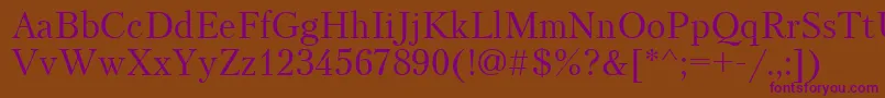 Petersburgctt Font – Purple Fonts on Brown Background