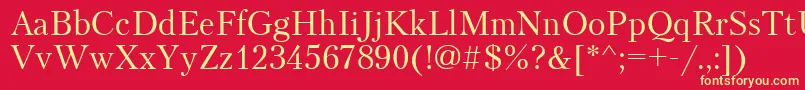Petersburgctt-fontti – keltaiset fontit punaisella taustalla