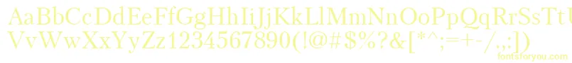 Petersburgctt-fontti – keltaiset fontit valkoisella taustalla