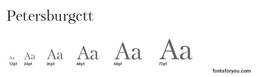 Petersburgctt Font Sizes