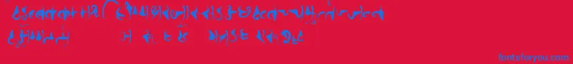 Bhains Font – Blue Fonts on Red Background