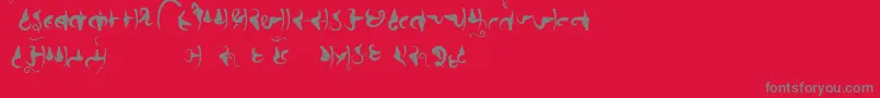 Bhains Font – Gray Fonts on Red Background