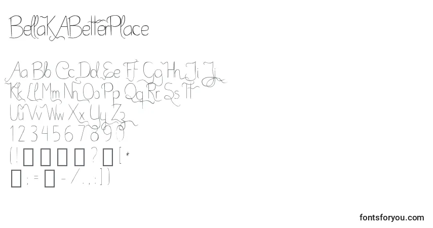 BellaKABetterPlace Font – alphabet, numbers, special characters