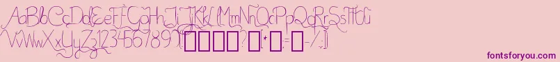BellaKABetterPlace-Schriftart – Violette Schriften auf rosa Hintergrund
