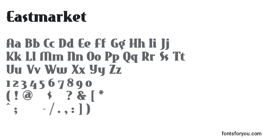 Fuente Eastmarket - alfabeto, números, caracteres especiales