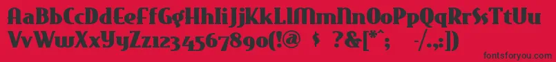 Eastmarket Font – Black Fonts on Red Background